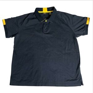 Caterpillar Men's Polo Shirt in Black with Yellow Accents